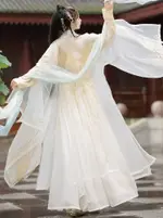 Milky White Long Robe