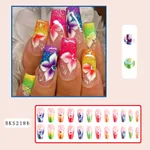 Medium-style Colorful Flowers Nail Tip Flashing Candy Wearable - Bks2186 Colorful Flowers - View 1