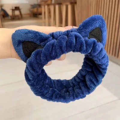Cat Ears Headband Women's Face Wash Mask Headband Dark Blue - Shop at LoveMi