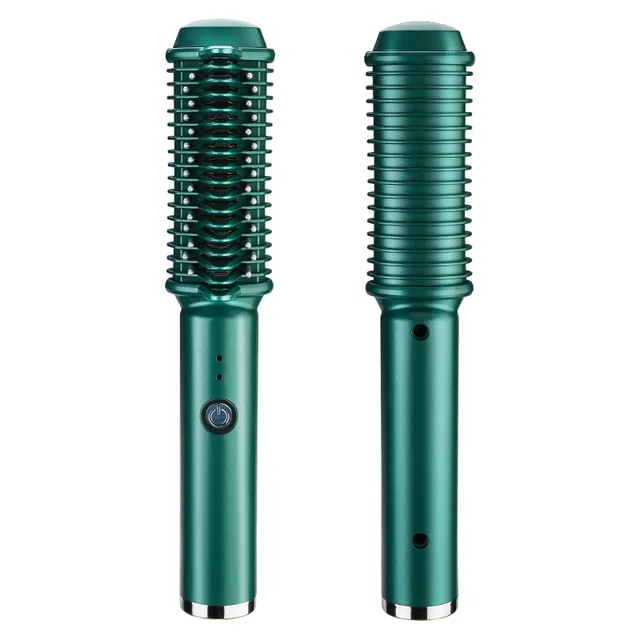 USB Wireless Straight Comb For Curling Or Straightening Green - Shop at LoveMi