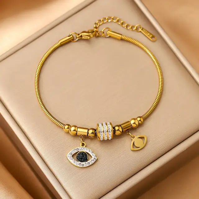 Stainless Steel Bracelet 18K Vacuum Plating Dora Bracelet 2 Style - Shop at LoveMi