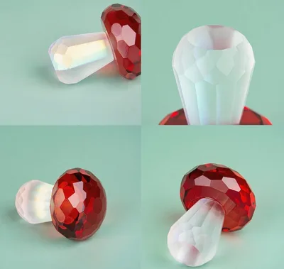 Colorful Mushroom Crystal Decorative Creative Crafts Red - Shop at LoveMi
