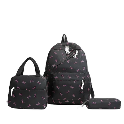 Cute Girl Campus High School And College Student Backpack Black - Shop at LoveMi