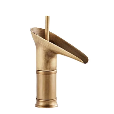 Antique Brass Wine Glass Waterfall Basin Splash proof Faucet Antique Short - Shop at LoveMi