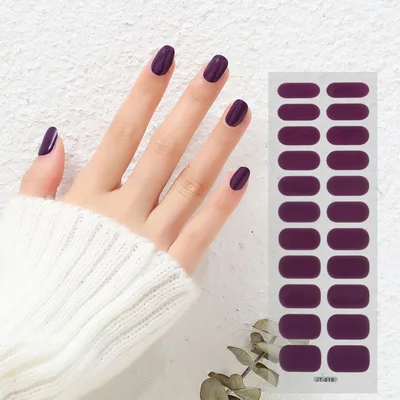 Foreign Trade 22 Refers To Solid Color Semi curing Gel Gel Nail Sticker Uv Phototherapy Semi curing Nail Sticker Factory Jt018 - Shop at LoveMi
