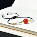 White Cats Eye Tail Bead