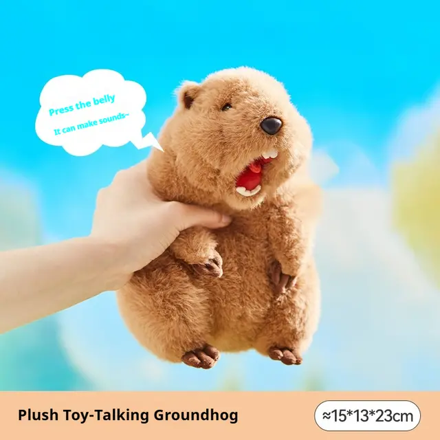 Groundhog Doll Pendant Cute Plush Toy Vocal Groundhog - Shop at LoveMi