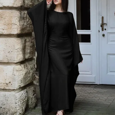 Temperament Pure Color Long Sleeve Dress Women Black - Shop at LoveMi