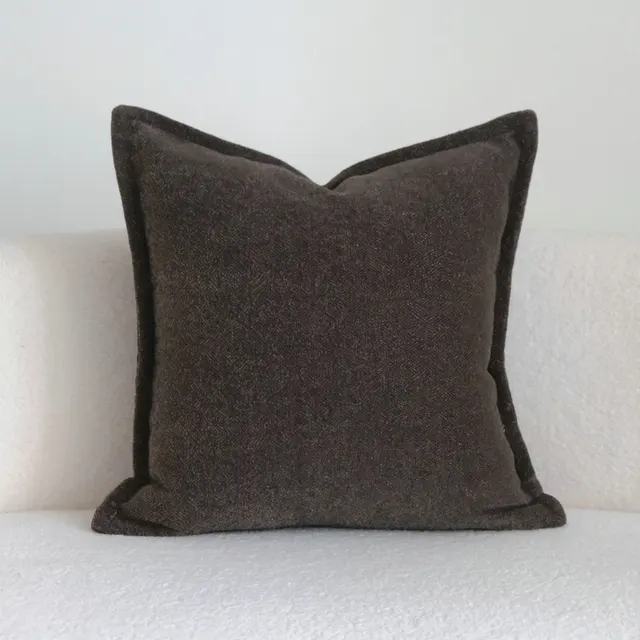 Coffee Brown Light Luxury And Simplicity Mid ancient Pillow Sofa Living Room Coffee Brown Edge Pressing - Shop at LoveMi