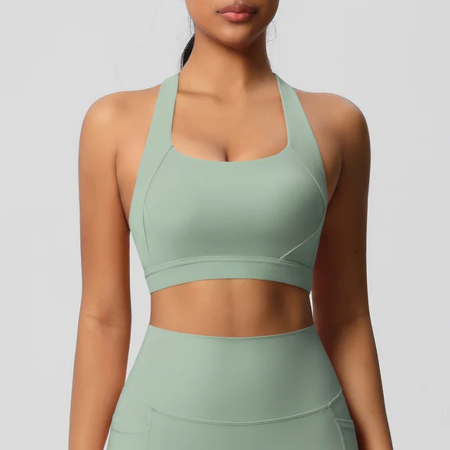 Women's Solid Color Casual Brushed Vest Sports Underwear Basil Green - Shop at LoveMi