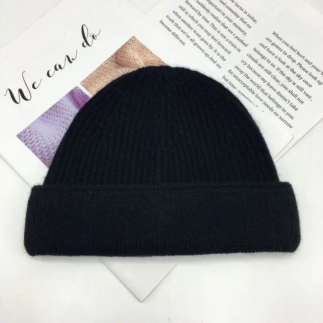 Women's Winter Personalized Big Head Circumference Warm Wool Hat Black - Shop at LoveMi