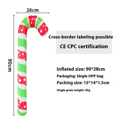 Inflatable Christmas Ball Outdoor Garden Christmas Decorations Christmas Polka Dot Crutch - Shop at LoveMi