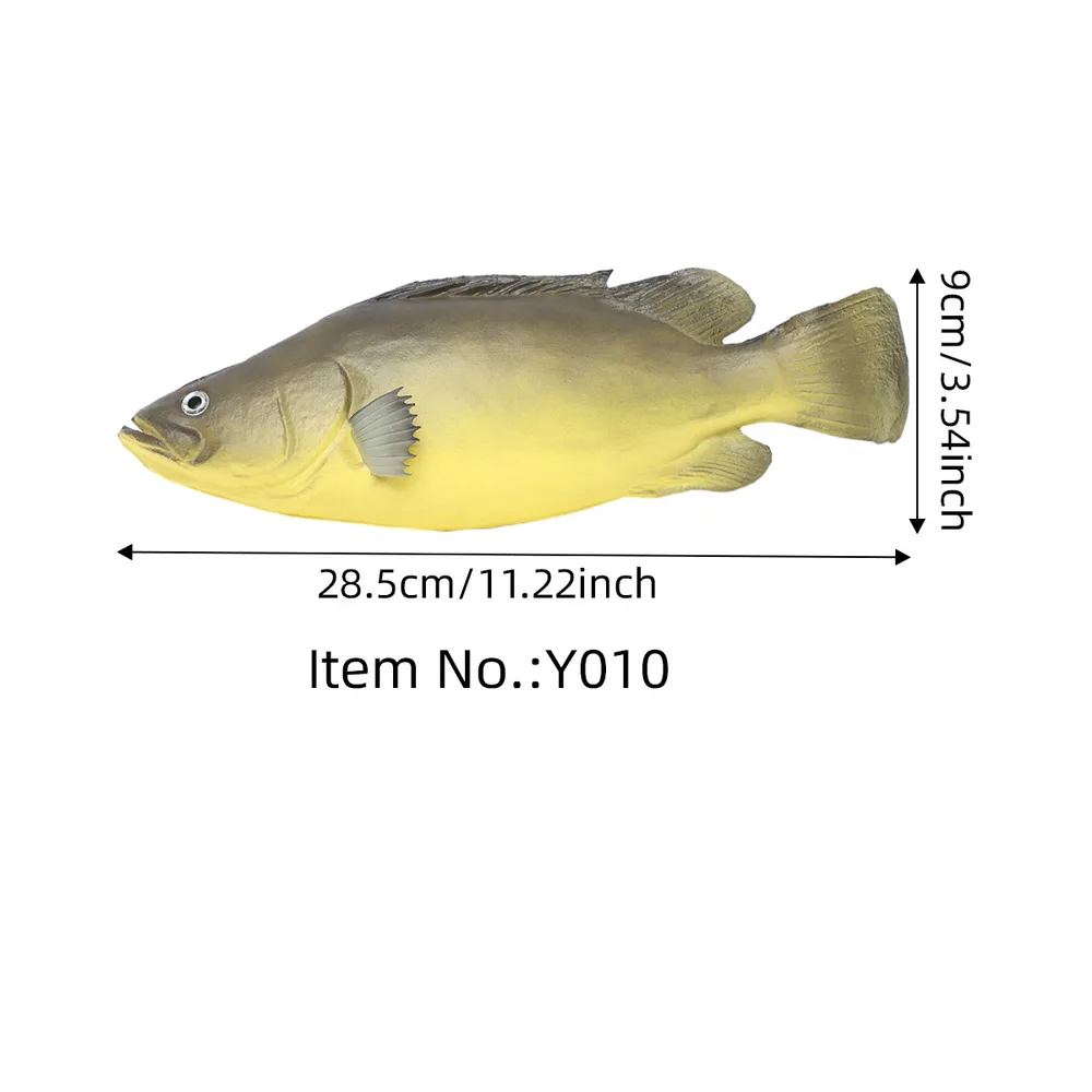 Pu Simulated Fish Ocean Animal Model Toys Ornaments Yellow Croaker - Shop at LoveMi