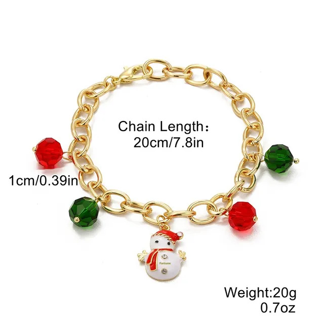 European And American New Christmas Bracelet Pendant S22103 Snowman Bracelet - Shop at LoveMi