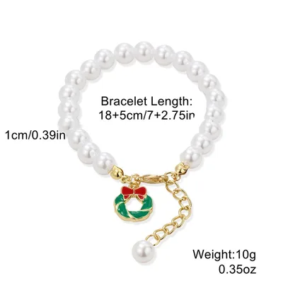 European And American New Christmas Bracelet Pendant S22105 Garland Pearl Bracelet - Shop at LoveMi