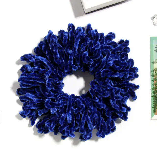 Women's Fashion Gold Velvet Ethnic Hair Accessories Sapphire Blue - Shop at LoveMi