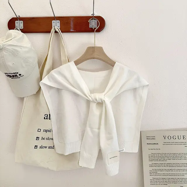 Fashion Shawl All match Solid Color Scarf Pearl White - Shop at LoveMi