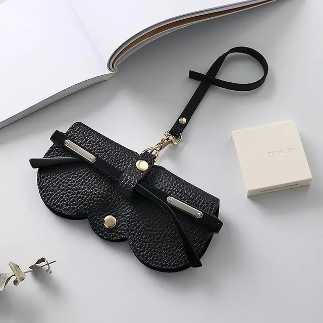 Glasses Storage Bag Portable Sunglasses Case Sunglasses Clip Protective Case Black - Shop at LoveMi