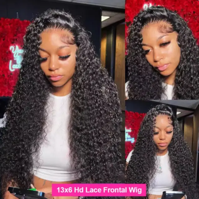 Creative Fashion Front Lace Black Long Curly Hair 40 Inches - Shop at LoveMi