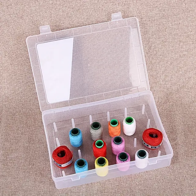 42 Axis Multifunctional Embroidery Household Needlework Pp Plastic Storage Box Transparent - Shop at LoveMi