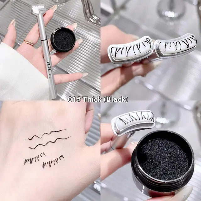 Double headed Lower Eyelash Seal Eyeliner Quick drying Not Smudge Durable Waterproof And Sweatproof Eyeliner Two in one Thick Brown - Shop at LoveMi