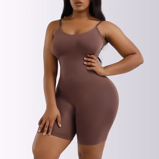 European And American Plus Size Postpartum Hip Lifting Seamless Corset For Women Brown - Shop at LoveMi