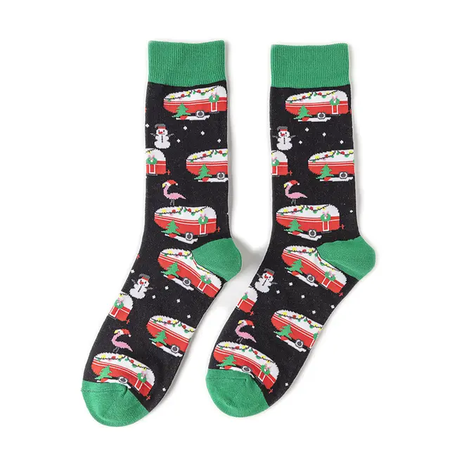 Cotton Cartoon Men's Personalized Christmas Mid calf Socks A591 - Shop at LoveMi