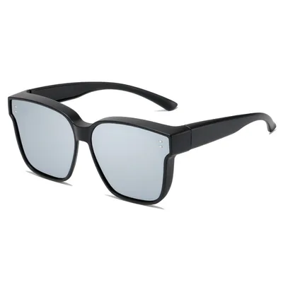 Portable Fashion Polarized Driving Myopia Sunglasses Sand Black Silver - Shop at LoveMi