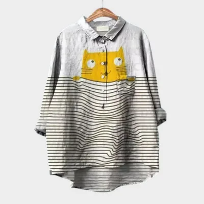Women's Casual Long sleeved Animal Print Shirt A73L2Kc636Sz033 Xl - Shop at LoveMi