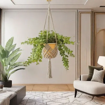 Household Minimalist Gardening Woven Flower Pot Gray - Shop at LoveMi