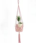 Household Minimalist Gardening Woven Flower Pot - Pink