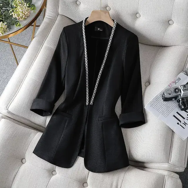 Fashionable All match Elegant Lady's Suit Without Buckle Black - Shop at LoveMi