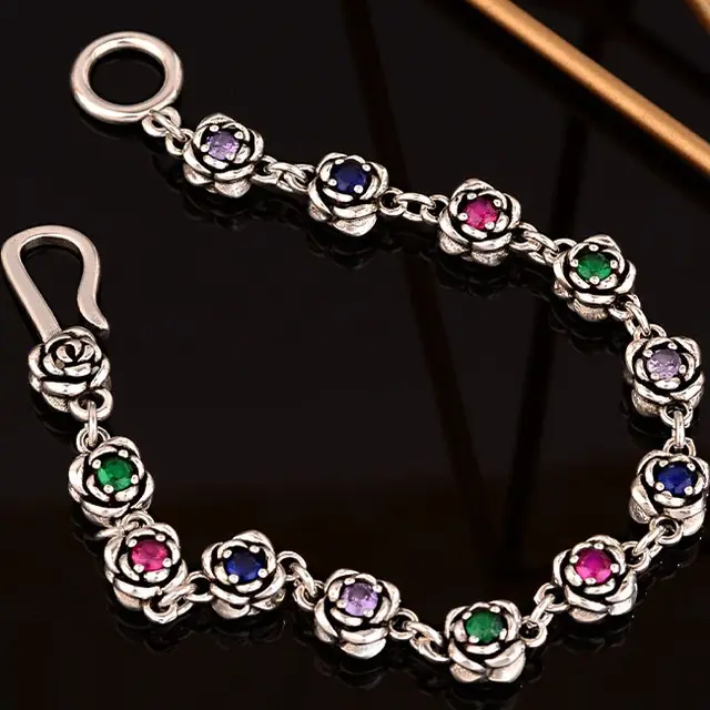 Double sided Rose Hook Bracelet Niche Design Jewelry Style 1 - Shop at LoveMi
