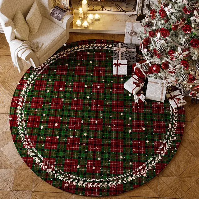 Christmas Living Room Red Festive Carpet Absorbent Non slip Christmas Gift Box - Shop at LoveMi