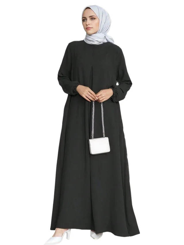 Arabic Long Sleeve Loose Temperament Dress Black - Shop at LoveMi