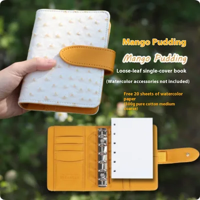 A7 Loose leaf Watercolor Book Mini Watercolor Account Book Mango Pudding - Shop at LoveMi