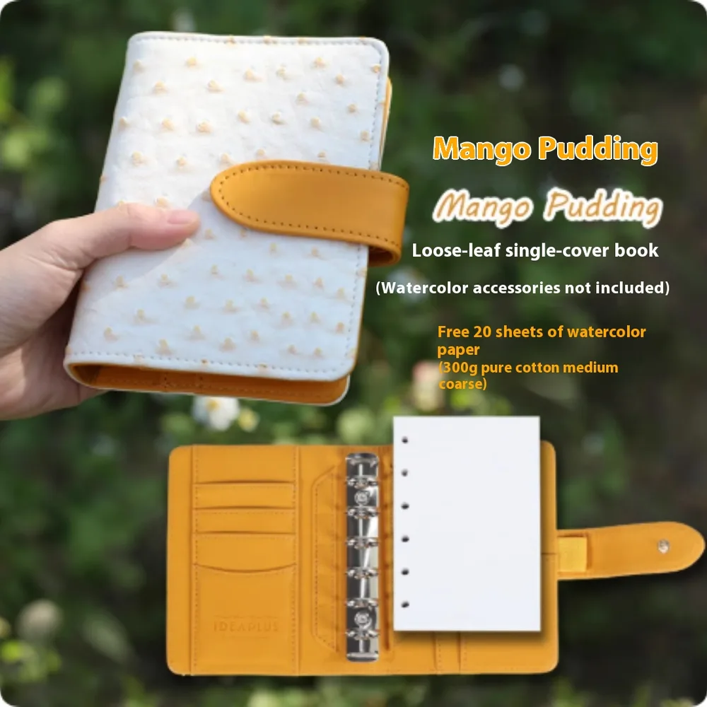 A7 Loose leaf Watercolor Book Mini Watercolor Account Book Mango Pudding - Shop at LoveMi