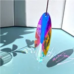 Pendant Colorful Light Catching Crystal Stone Christmas Tree Garden Decorations - Dangle Earrings