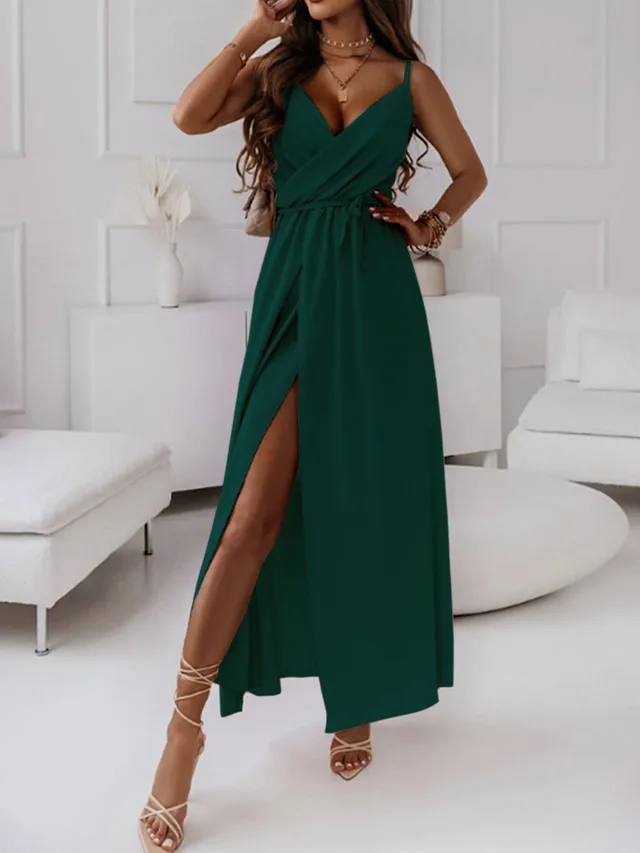 New Women's Elegant Sexy Temperament Dress Green - Shop at LoveMi