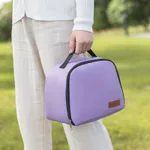 Lunch Box Bag Insulated Bag Large Capacity Bento Handbag - Purple