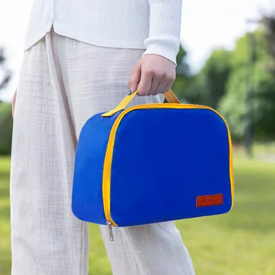 Lunch Box Bag Insulated Bag Large Capacity Bento Handbag Sapphire Blue - Shop at LoveMi