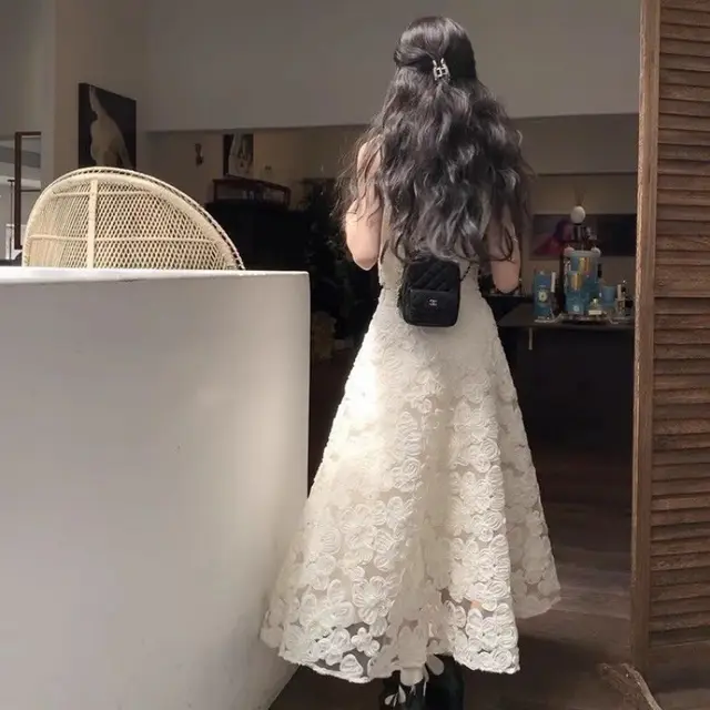 Fushan Tea Flower Vest Short And Long Skirt French Style Temperament Design Sense Suit Skirt - Shop at LoveMi