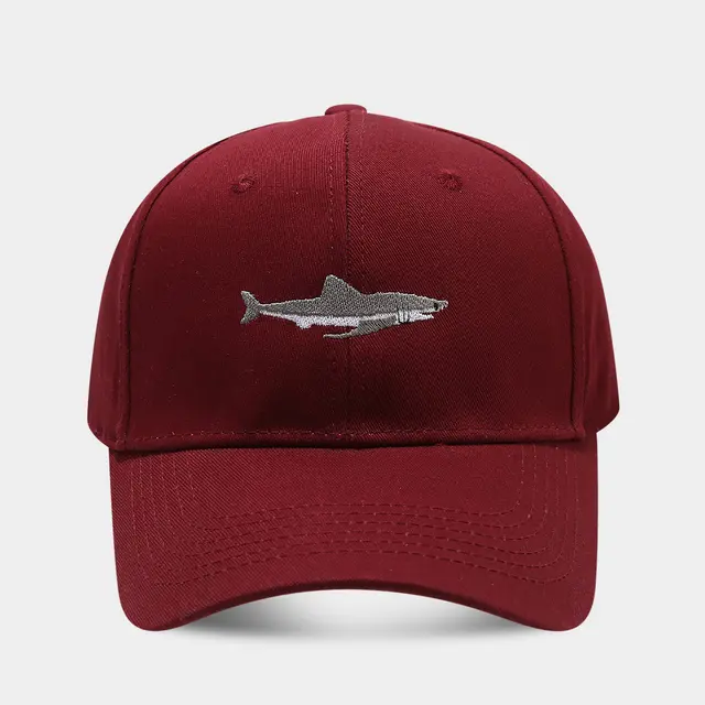 Solid Color Curved Brim Cotton Hard Top Casual Baseball Cap Wine Red - Shop at LoveMi
