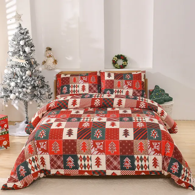 Christmas Red Plaid Pattern Three piece Set Christmas Red Plaid - Shop at LoveMi