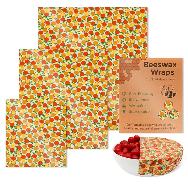 Beeswax Preservation Cloth Preservative Film Recyclable Food Packaging Little Orange - Shop at LoveMi
