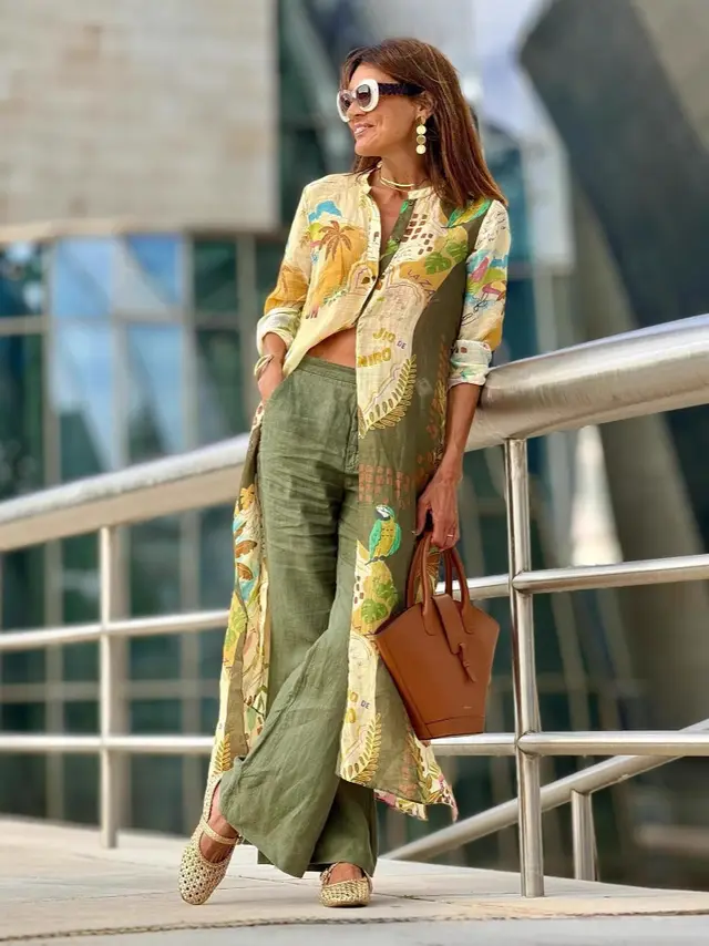 Printed Casual Shirt Elegant Women's Clothing Pants - Shop at LoveMi