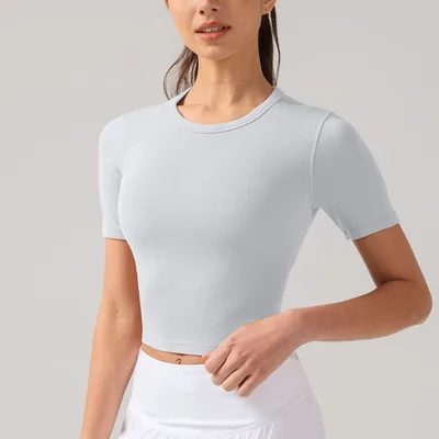 Antibacterial Breathable Quick drying Exercise Top Starch Blue - Shop at LoveMi