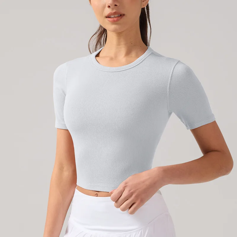 Antibacterial Breathable Quick drying Exercise Top Starch Blue - Shop at LoveMi