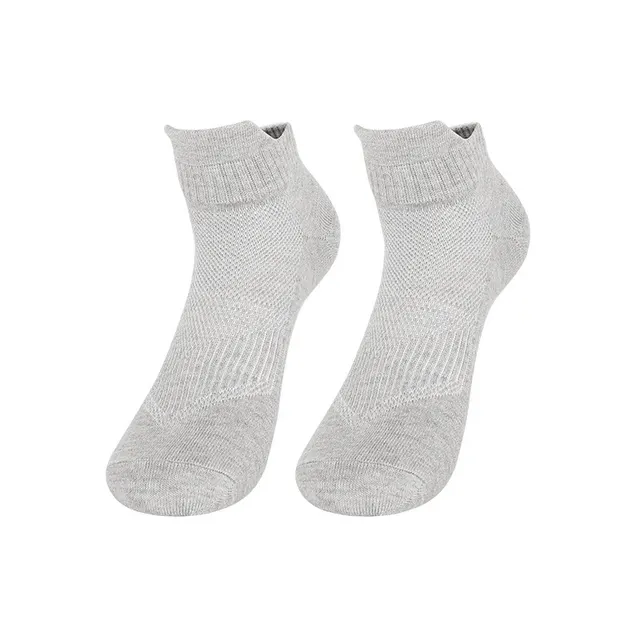 Men's And Women's Summer Thin Solid Color Mesh Socks For Running Short Barrel003 Gray - Shop at LoveMi
