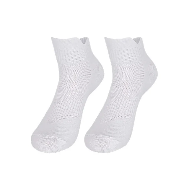 Men's And Women's Summer Thin Solid Color Mesh Socks For Running Short Barrel003 White - Shop at LoveMi